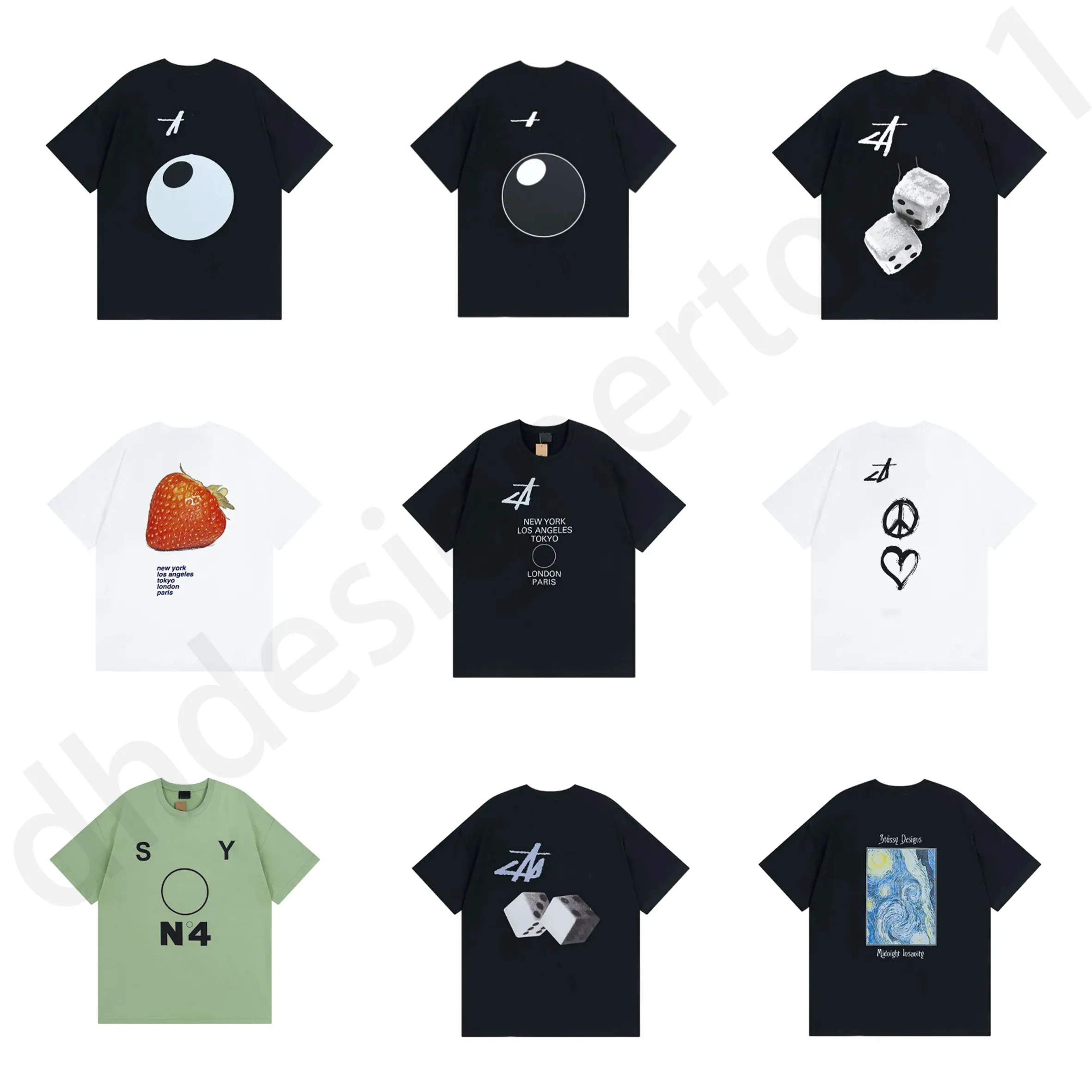 Wholesale Stusssyshirt Mens Designer Hoodrich T Shirt And... From 