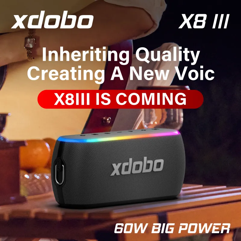 XDOBO X8 III New Arrival 60W RGB Light Wireless Bluetooth Speaker TWS Stereo Subwoofer Sound Box IPX7_voghion.com