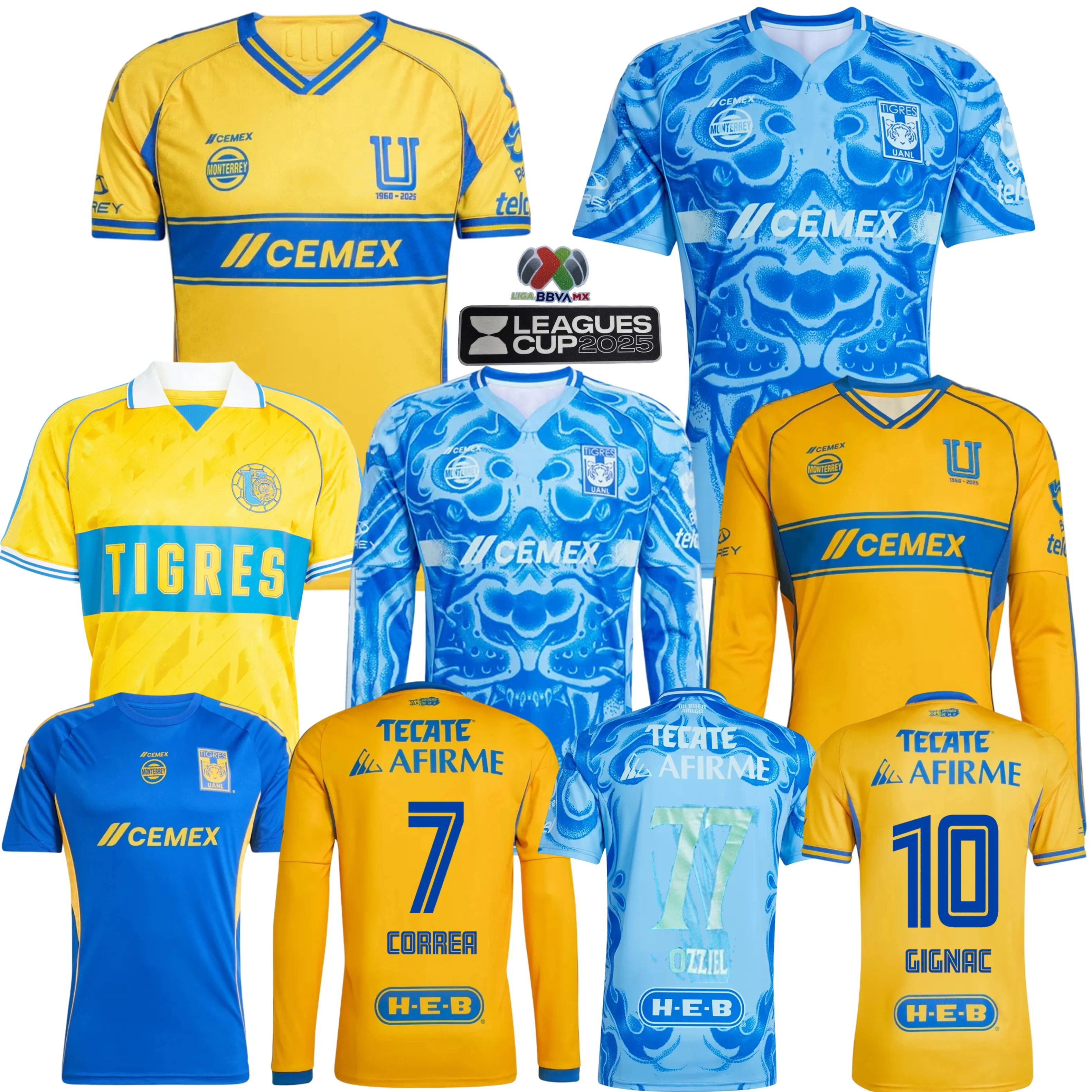 Save Big on Bulk Tigres Uanl Soccer Jersey Mexico Soccer Jerseys 2025 Pro  Style Athletic Top Breathable Fabric For Optimal Performance, Home And Away 
