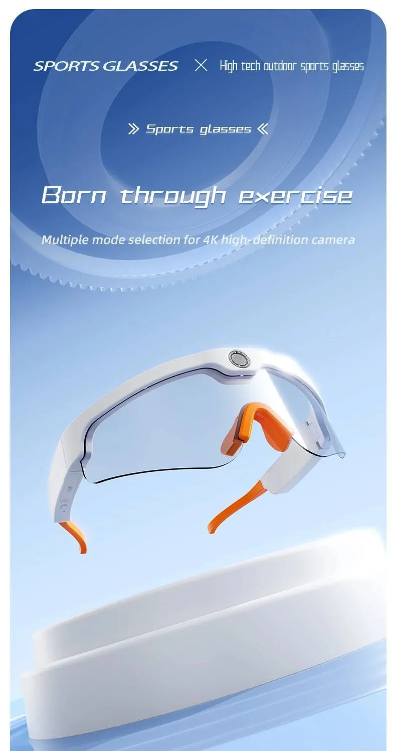 Mini Camera,4K Video Sunglasses Smart Glasses, Sports Camera, Bluetooth Speaker For Music And Call Intelligent Glasses_voghion.com