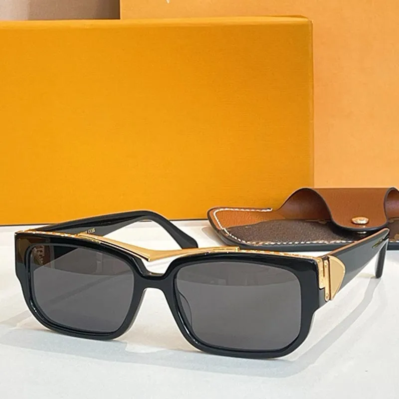 Designer Flight Rectangle Sunglasses Acetate Metal Frame  display picture 1