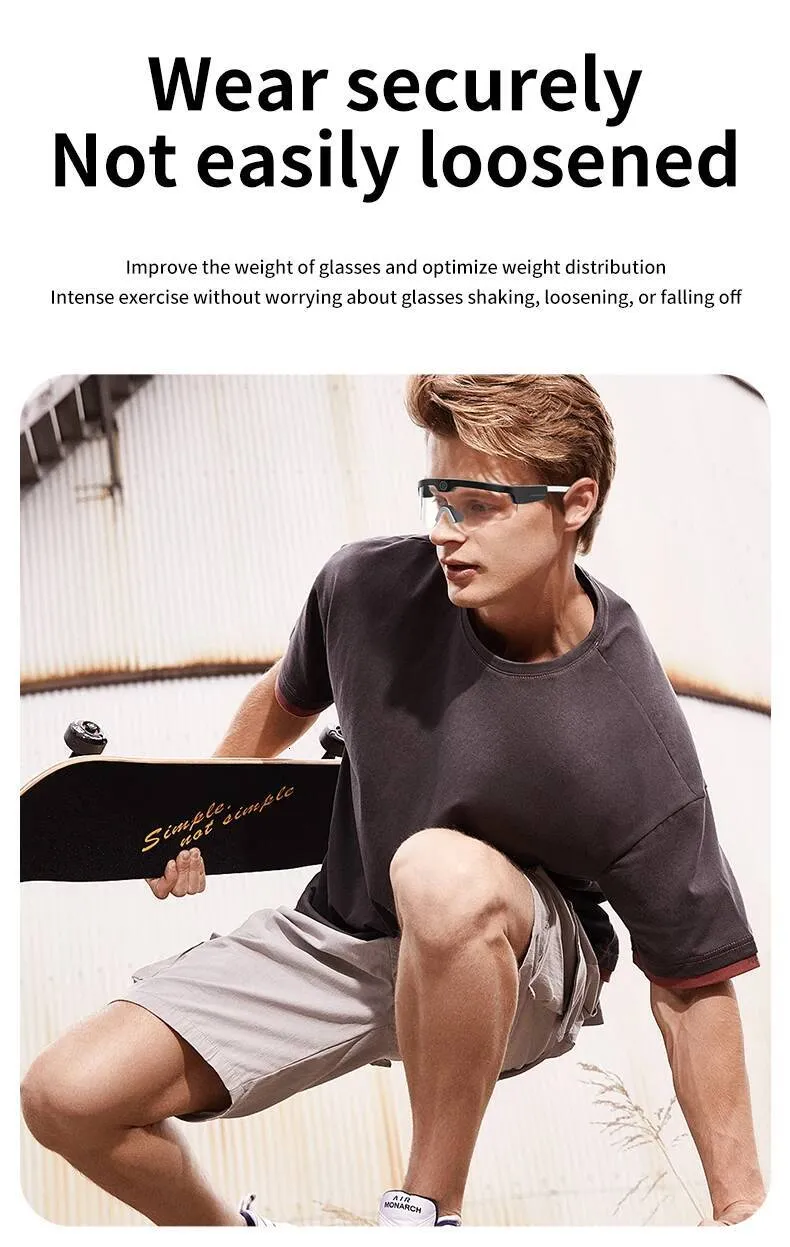 Mini Camera,4K Video Sunglasses Smart Glasses, Sports Camera, Bluetooth Speaker For Music And Call Intelligent Glasses_voghion.com