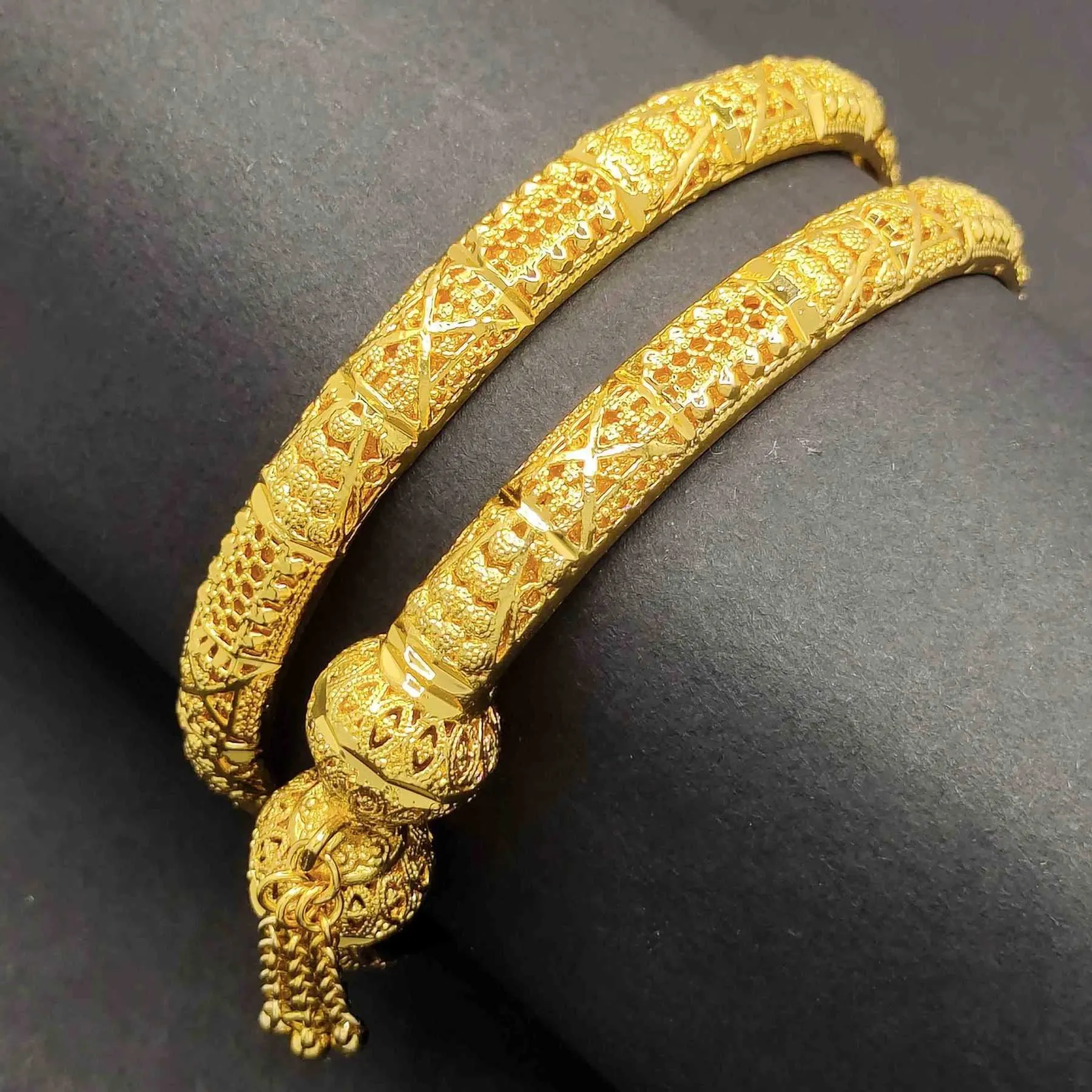 BRACCIALE a cuore con gioielli in oro tailandese 24K, placcato