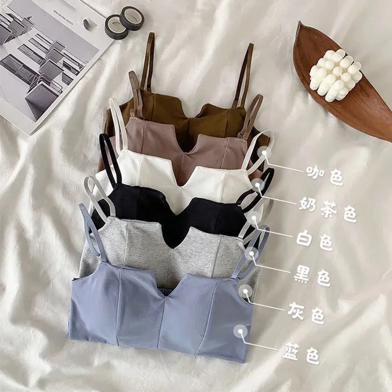 Womens Bra Push Up Summer Underwear Soft Cropped Tops... From Mu03, $8. ...
