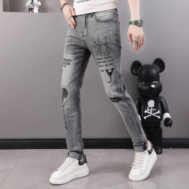 Mens Summer Jeans Lightweight Straight Leg Denim Pants, Thin