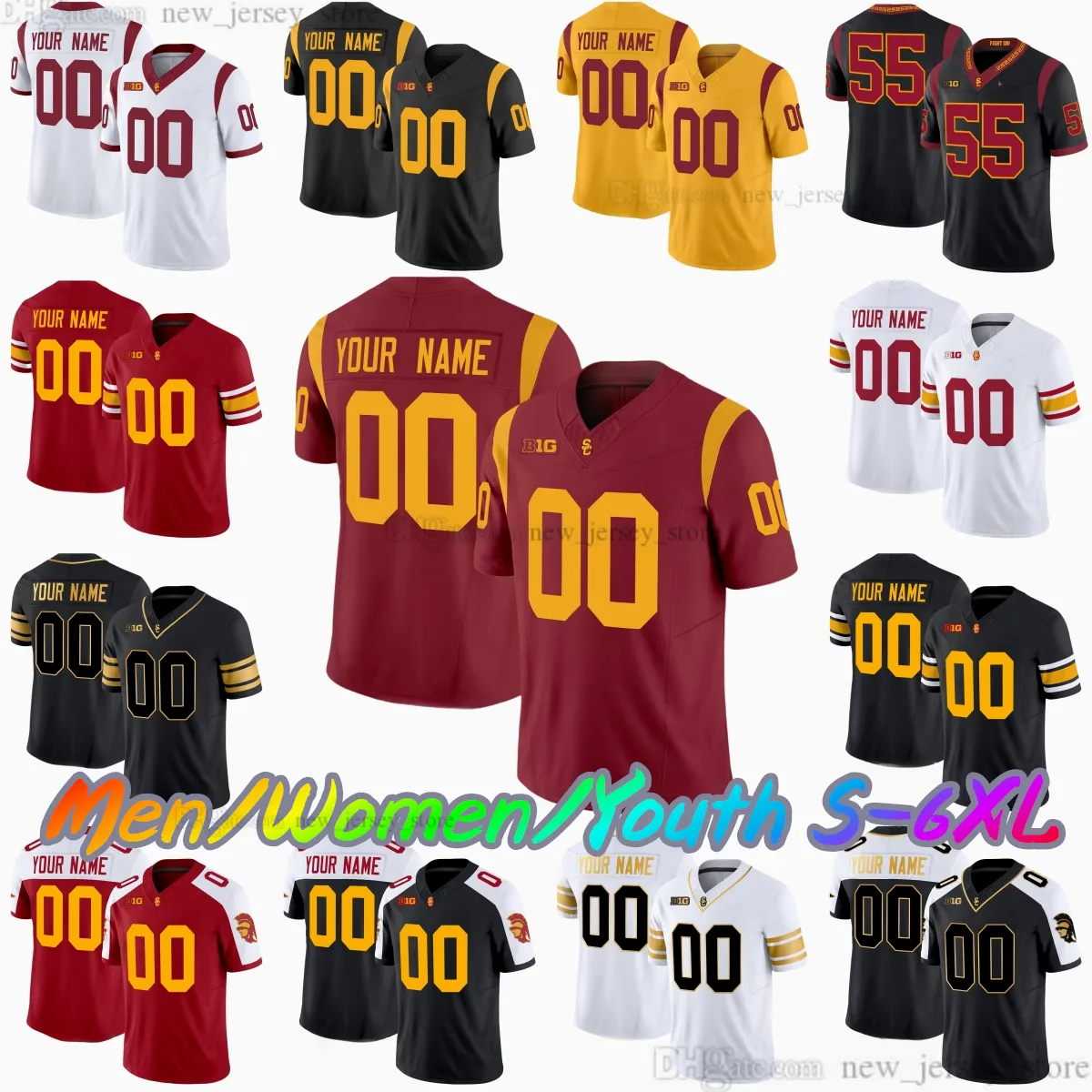 Save Big on Bulk Custom Usc Football Jersey 2025 Custom S 6XL USC Trojans  Football Jersey Makai Lemon 14 Jayden Maiava 21 Bryan Jackson Woody