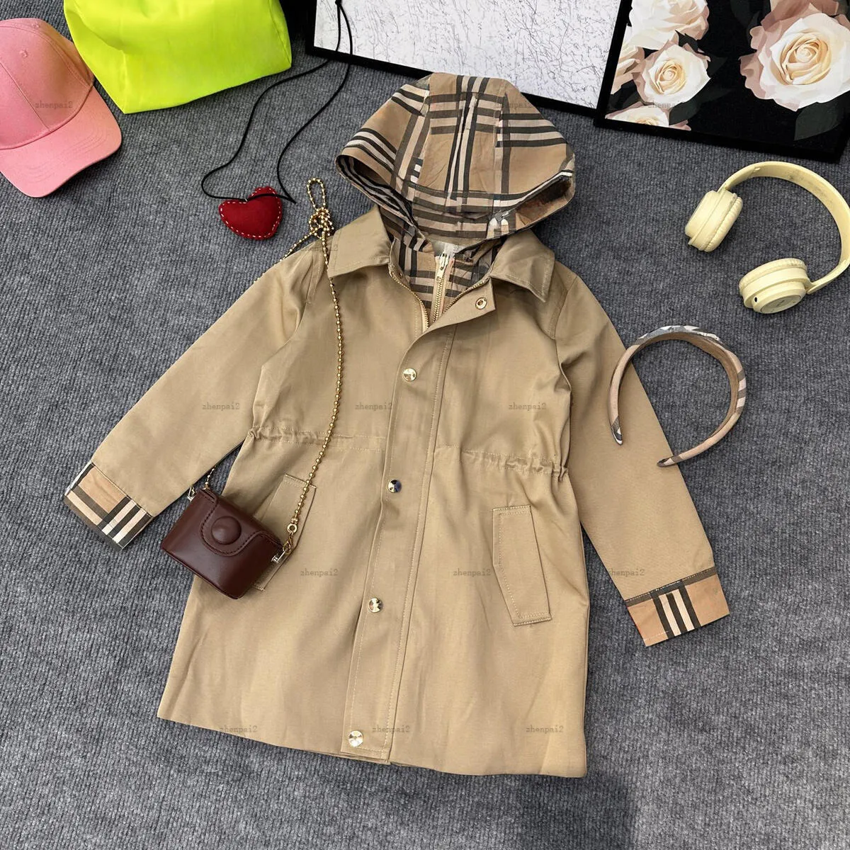 Luxury Baby Tench Coats Windproof Design Child Jacket... 