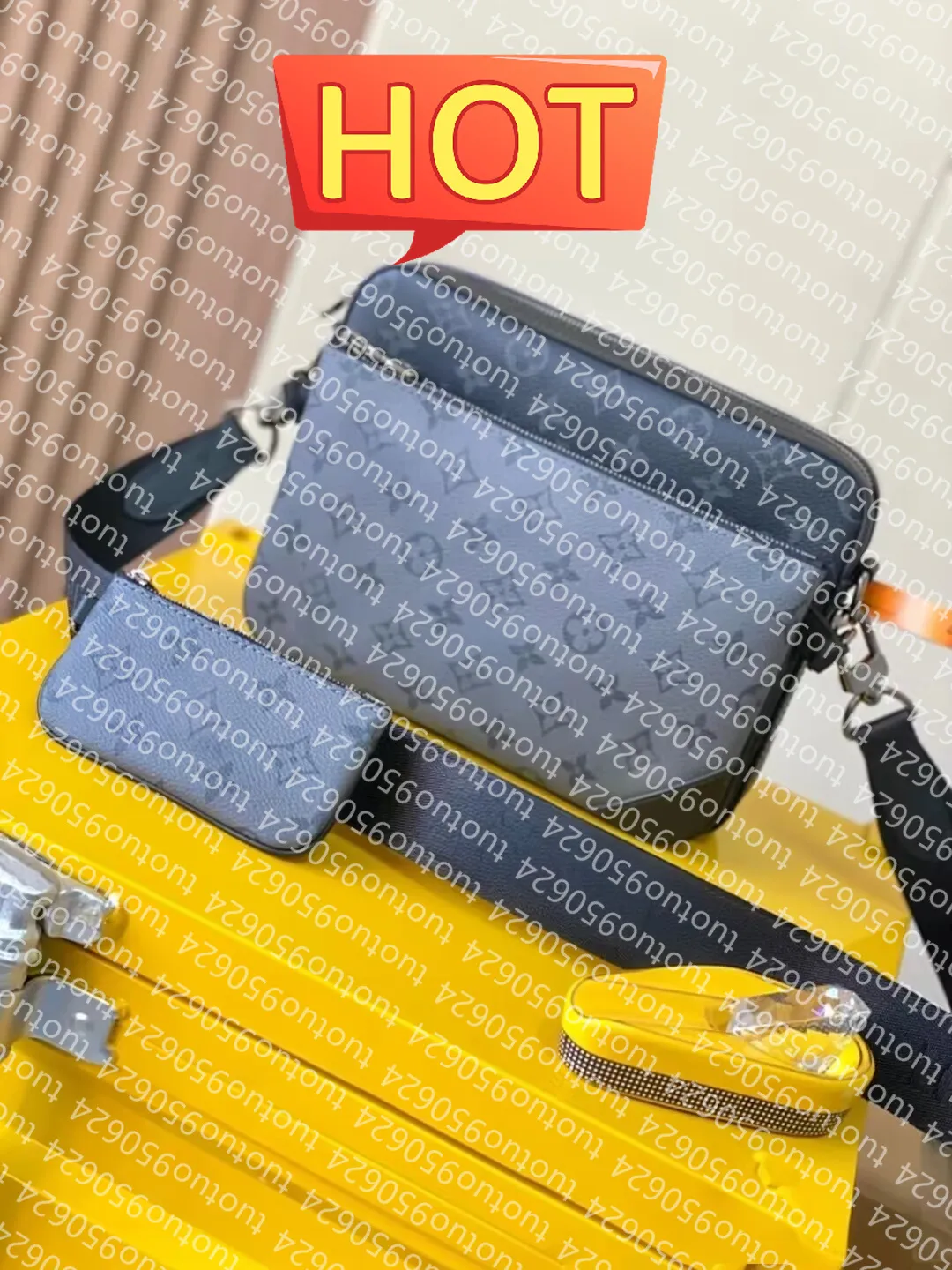 Save Big on Bulk Top Men Bag Luxury Mens Bags Trio: Leather Messenger Bags,  Stylish Shoulder Bag Makeup Bag Set Lightweight For Daily Use Best