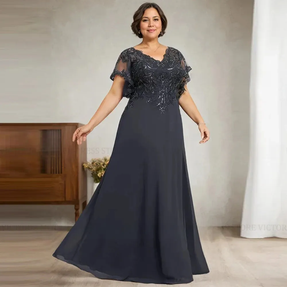 Save Big on Bulk Wedding Dresses Mother Of Groom Plus Size Elegant Plus  Size Mother Of The Bride/Groom Dress A Line V Neck Chiffon Long Wedding  Gowns