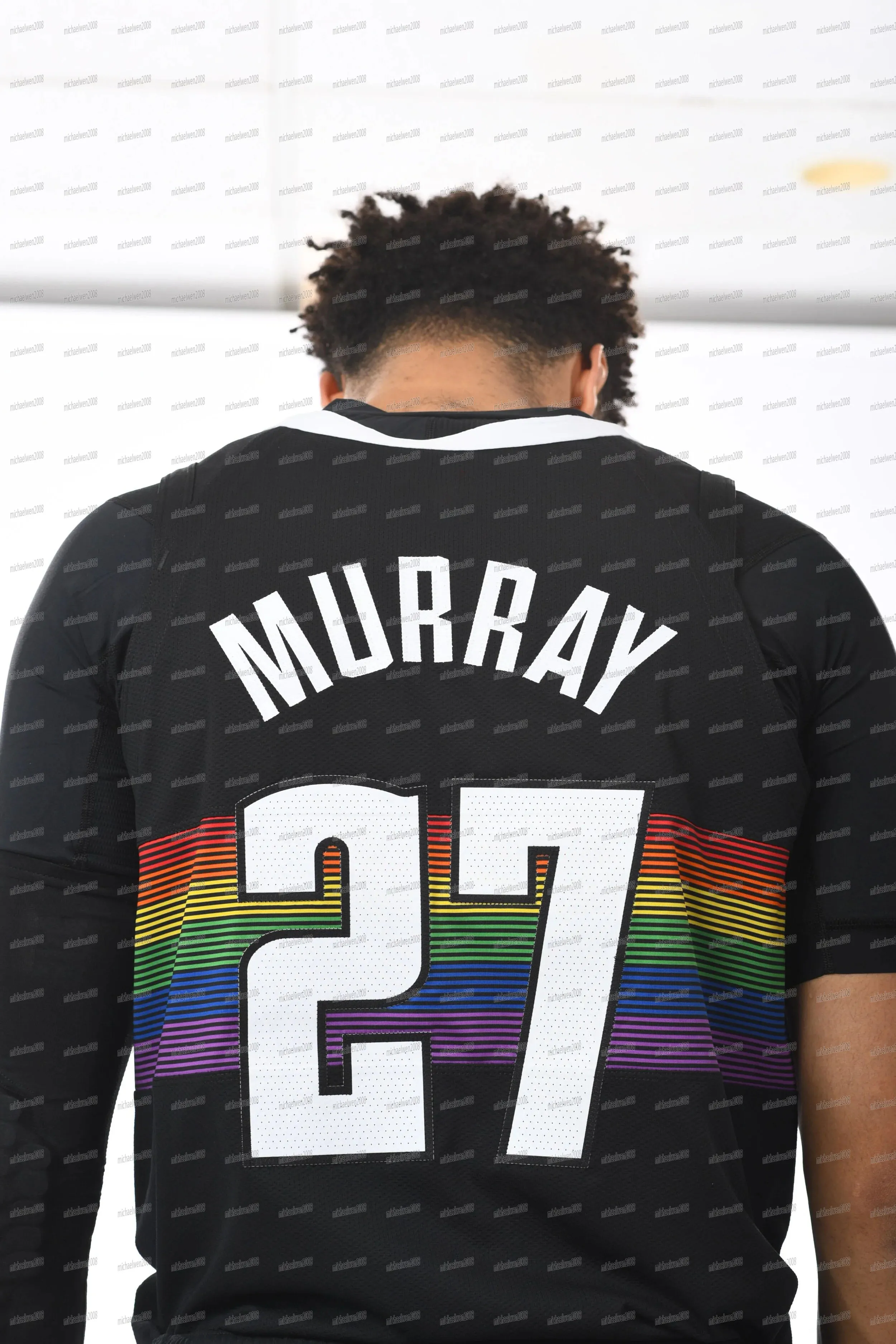 Denver Nuggets Jersey Jamal Murray Jersey Rainbow Denver Nuggets