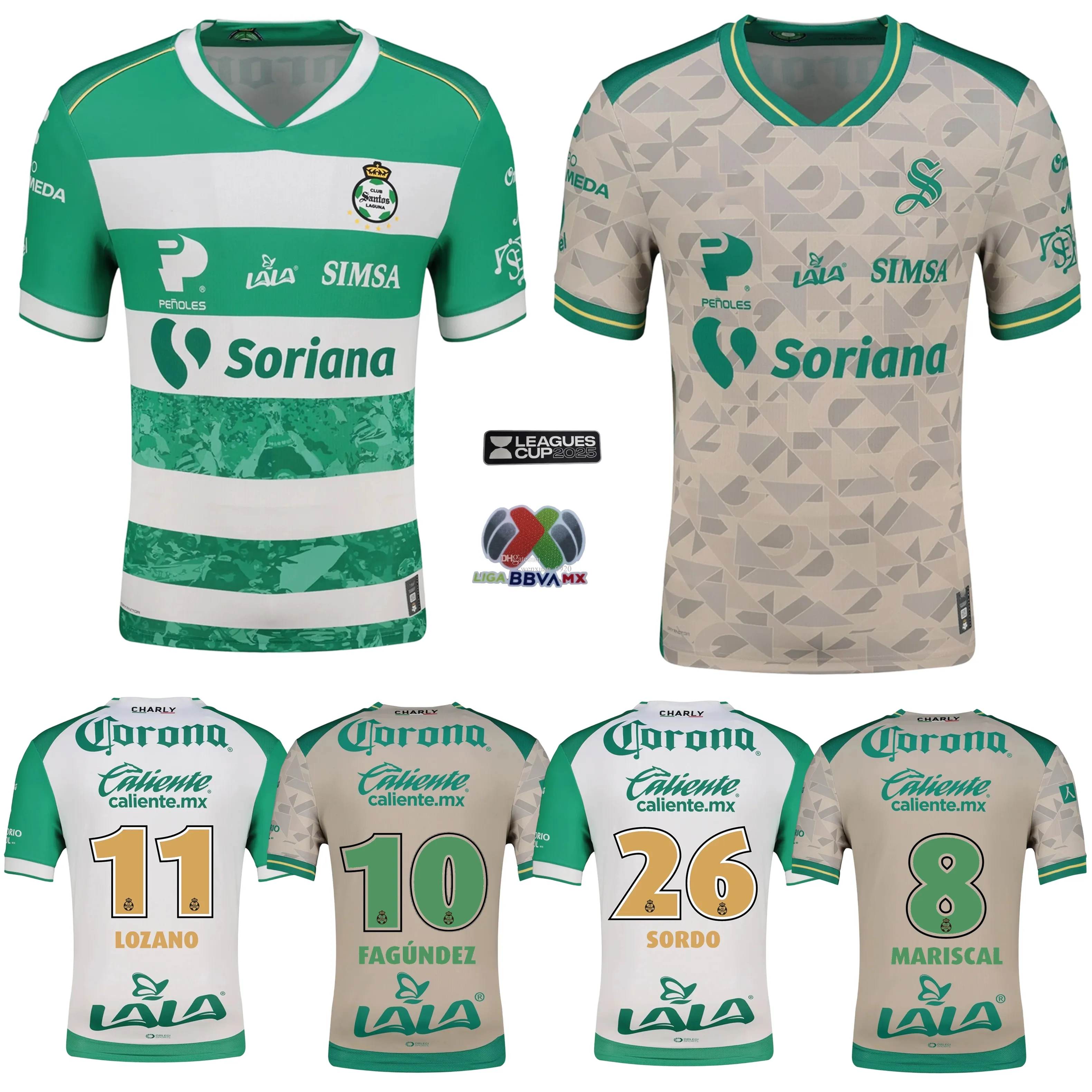 Bespaar veel op bulk Santos Laguna Puma Jersey 2025 2026 Santos Laguna  Soccer Jersey Collection 25/26 With Player Names: Da Jome, Lozano, Amione 