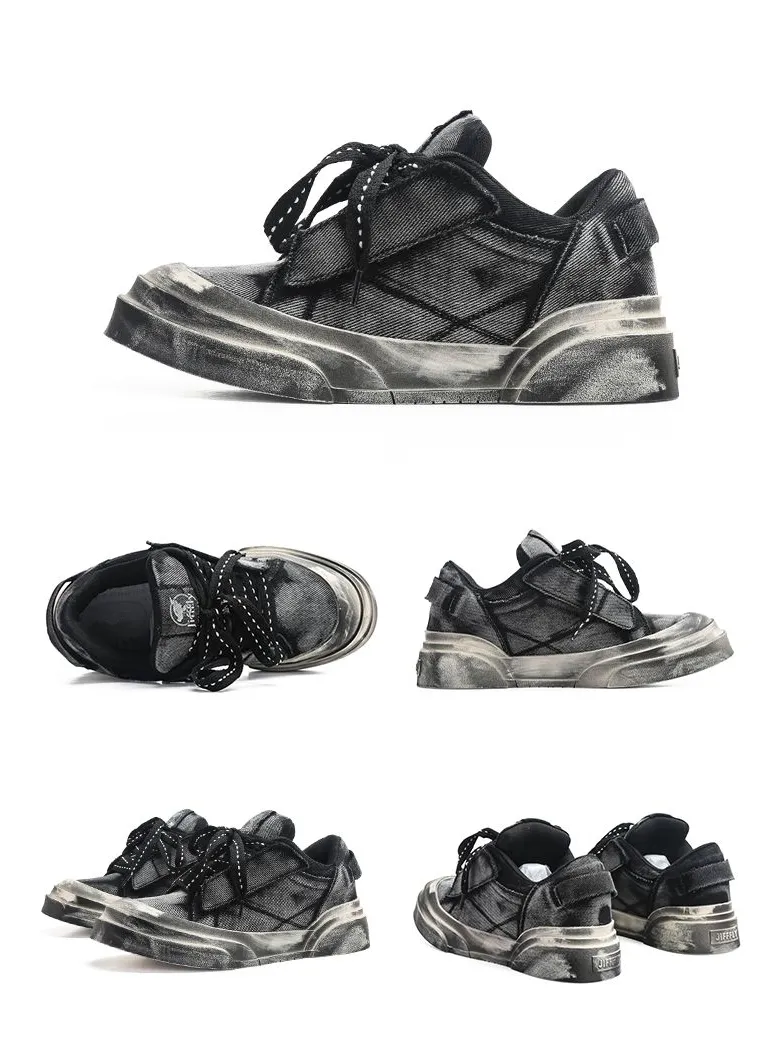 Jifffly Men's 2025 Summer New Retro Worn-out Skate Couple Versatile High-value Sports Shoes_voghion.com