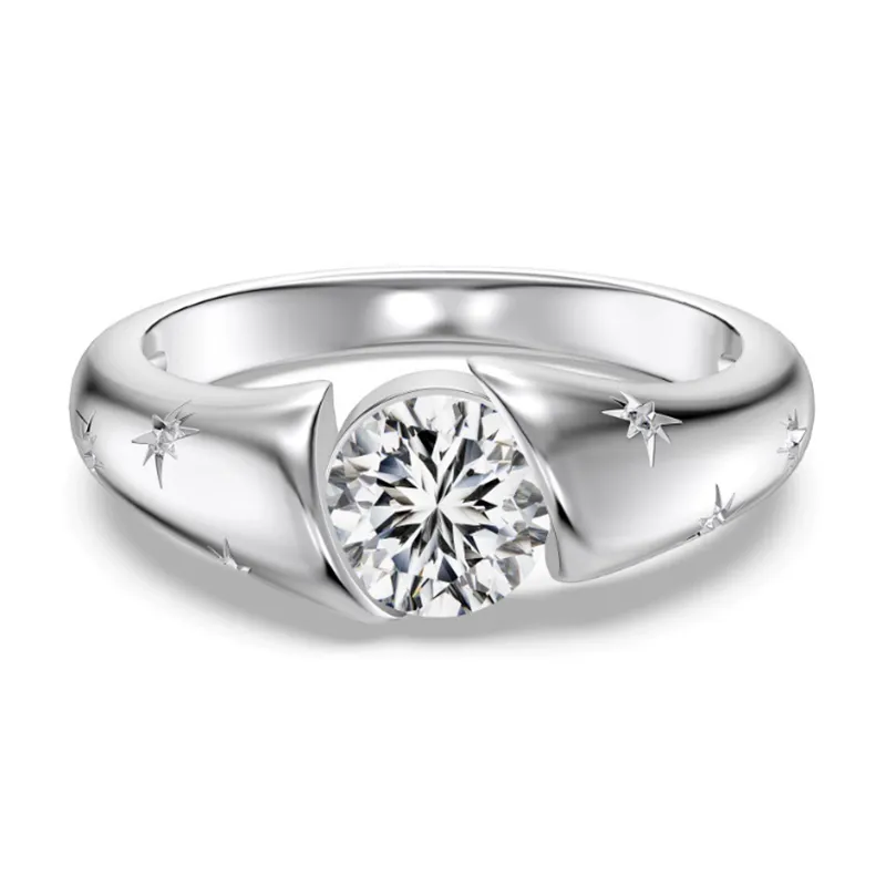 Set da sposa in argento Sterling 925 con solitario taglio cuscino da 3 carati e fascia dell'eternità completa, anello di fidanzamento - Italia