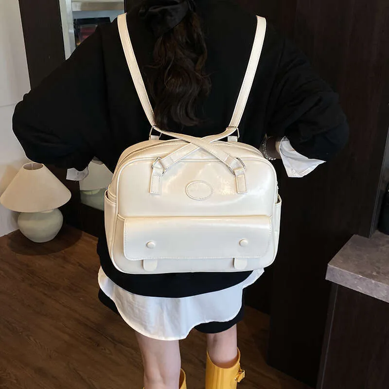 flap closure mini backpack Piel Leather Flap-Over Tablet Backpack
