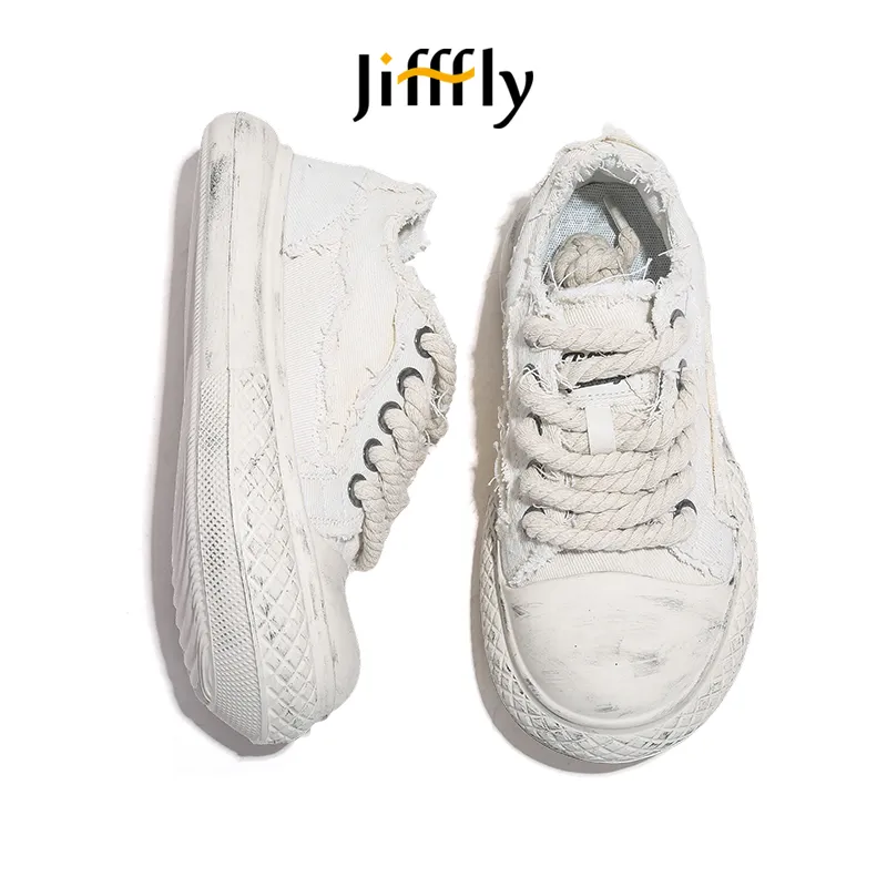 Jifffly Men's Thick-Soled Canvas Men 2025 New Vintage Style For Couples; Trendy Andro Sports Shoes_voghion.com