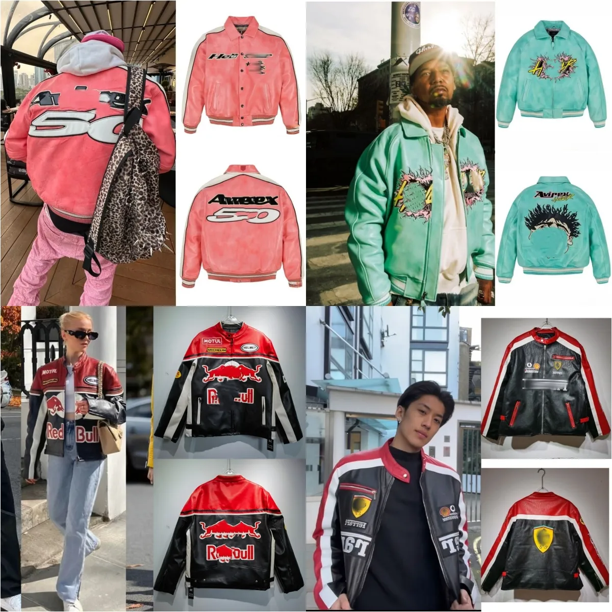 F1 ジャケット: メンズ リアル レザー レーシング ジャケット