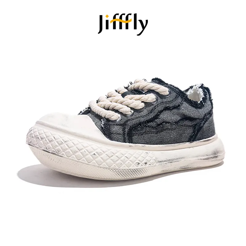 Jifffly Men's Thick-Soled Canvas Men 2025 New Vintage Style For Couples; Trendy Andro Sports Shoes_voghion.com