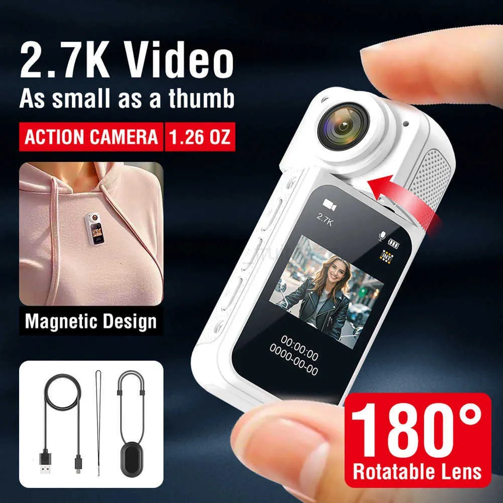 HD Action Camera 2.7K 180° Rotate WiFi Outdoor Video Recorder For ...
