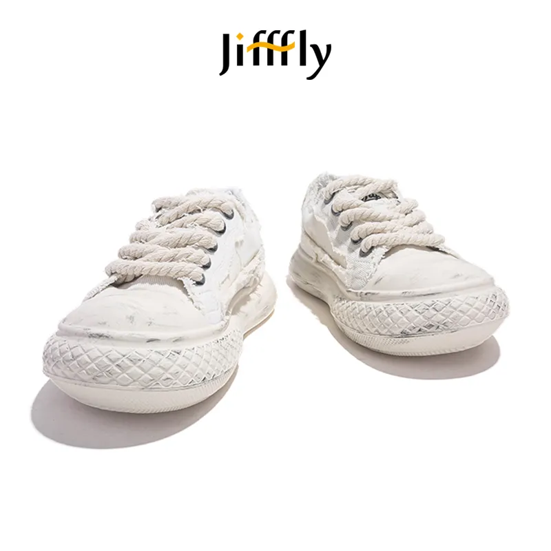 Jifffly Men's Thick-Soled Canvas Men 2025 New Vintage Style For Couples; Trendy Andro Sports Shoes_voghion.com