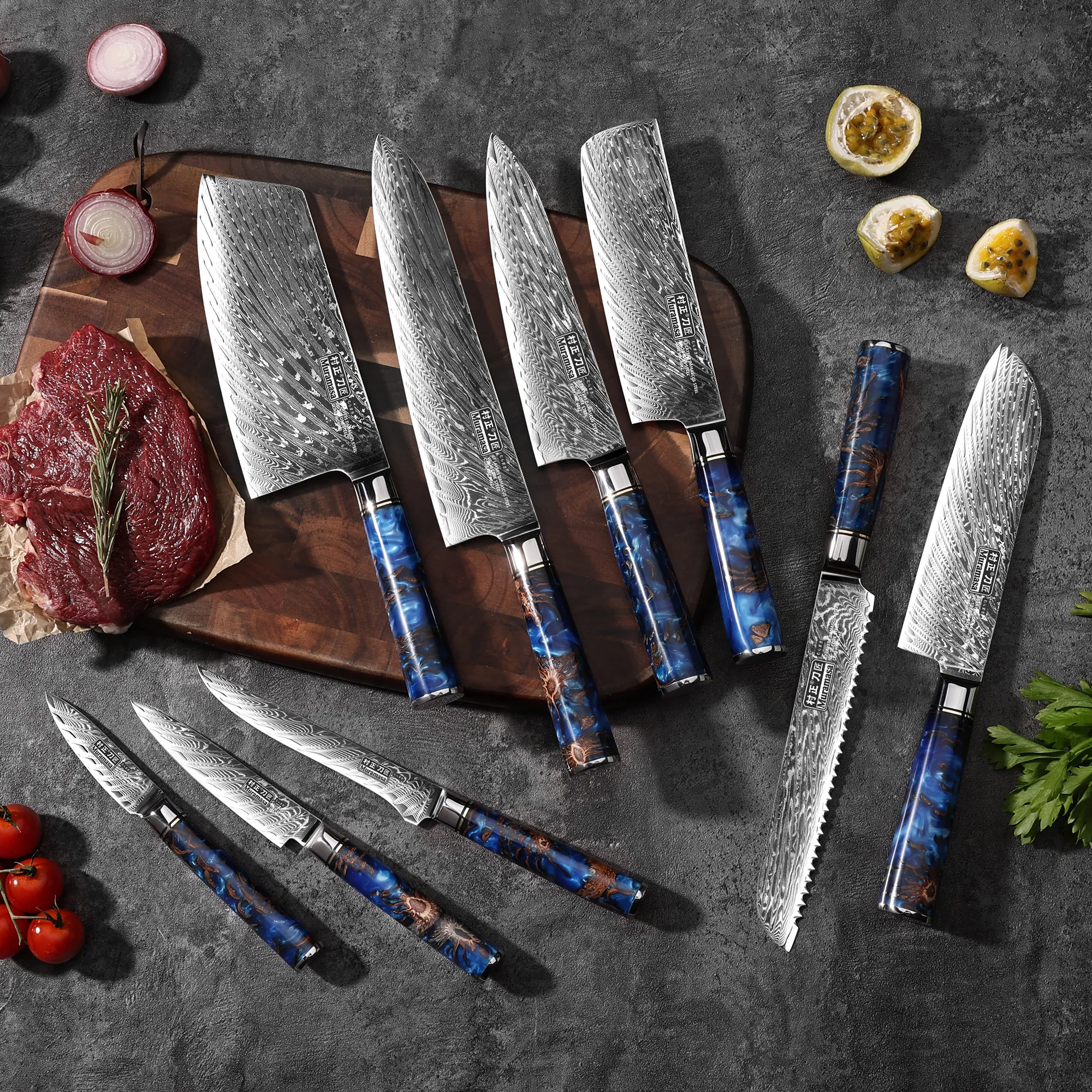65% OFF Damascus VG‑10 9‑Piece Kitchen Knife Set – Sharp, Rust‑Resistant, Best Price Review