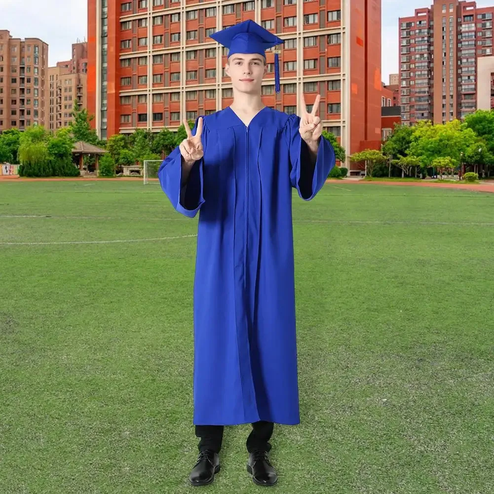 slim fit dress slacks Deluxe Black Bachelors Graduation Gown main image 1