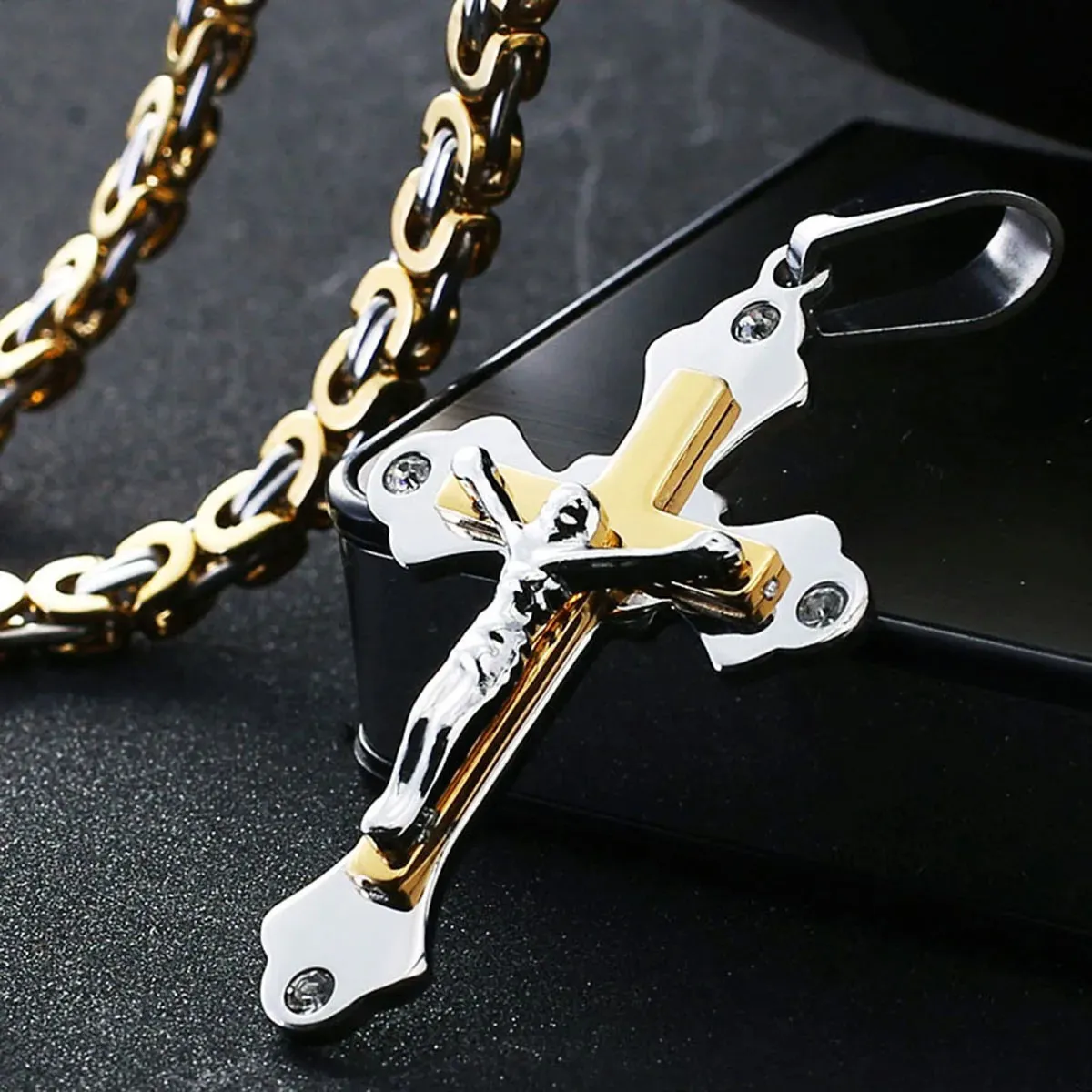 Jesus Crucifix Necklace Christian Cross Pendant... From Jiao07, $11.81 ...