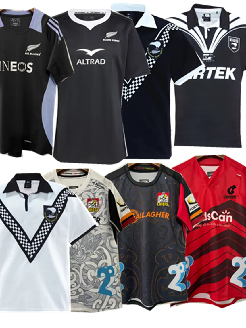 25/26 New Zealand White Silver Fern Rugby All Blacks Maori Pattern 3D ...