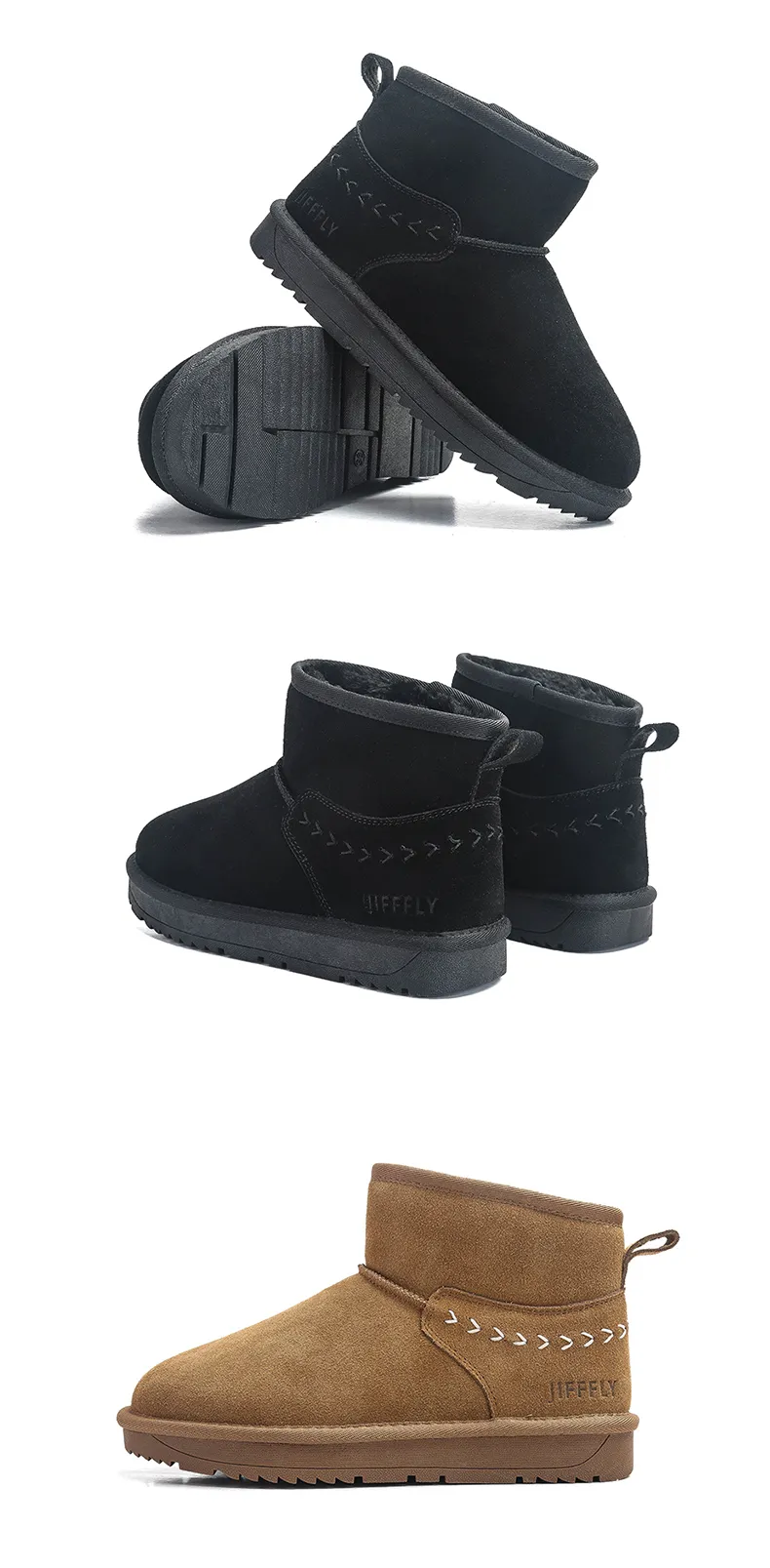 Jifffly Damen-Baumwollschuhe 2025 für Herbst und Winter, verdickte Schneestiefel mit dicker Sohle_voghion.com