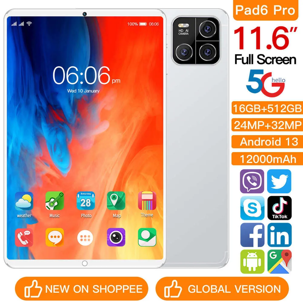 Smart Pad6 16GB RAM 512GB Storage Tablet   Large... 