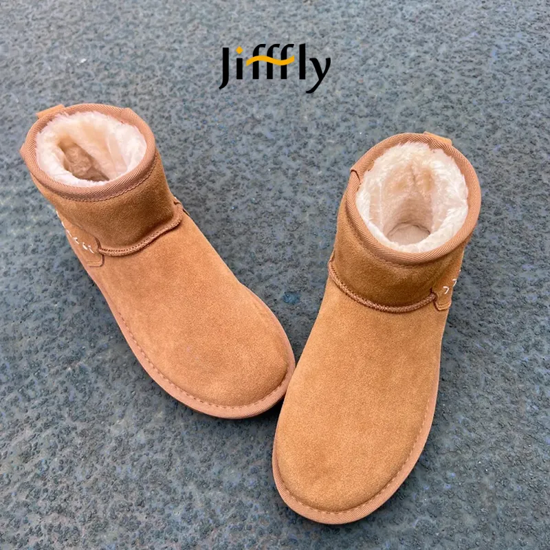 Jifffly Damen-Baumwollschuhe 2025 für Herbst und Winter, verdickte Schneestiefel mit dicker Sohle_voghion.com