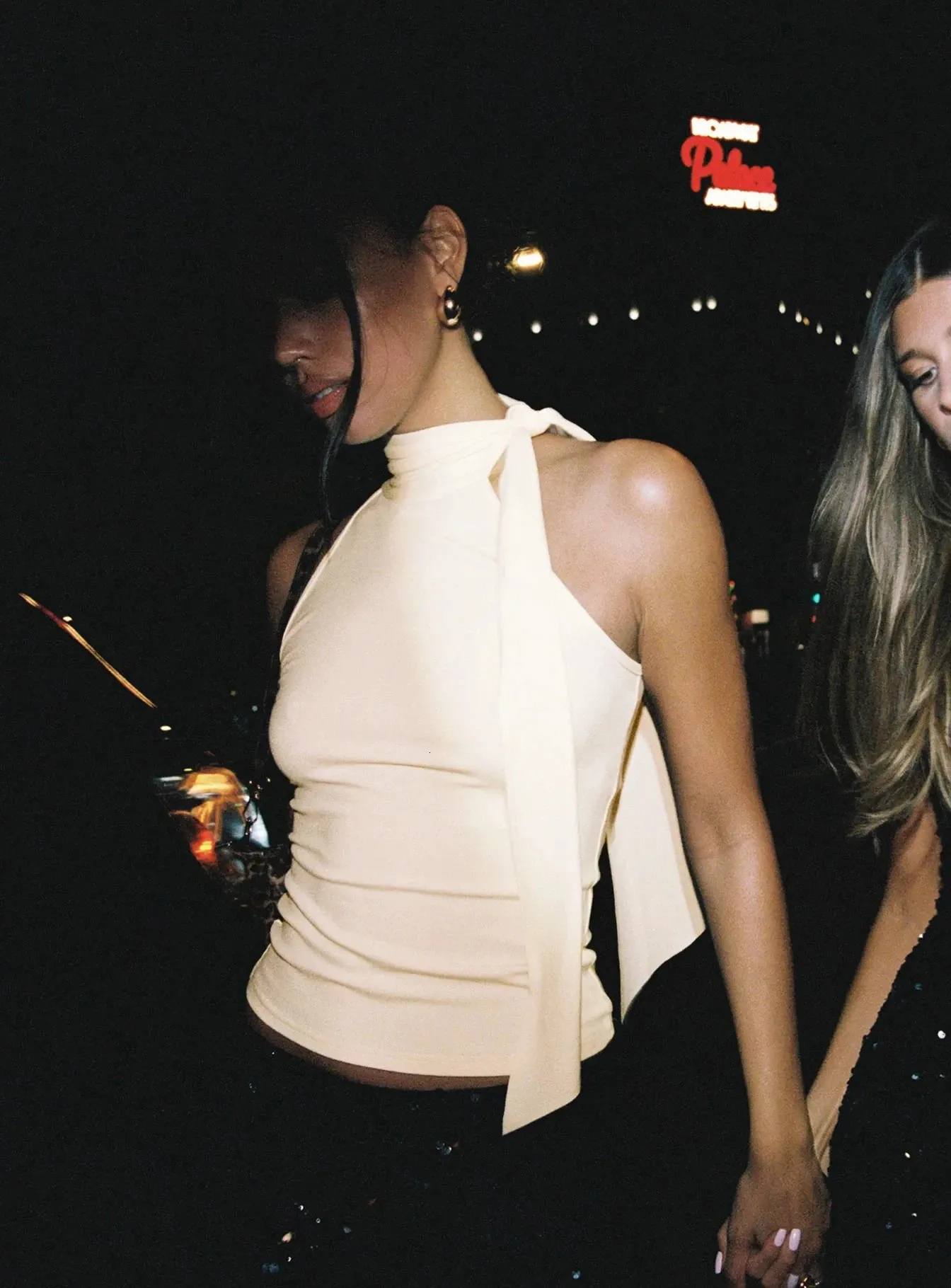 Women Sexy And Elegant Sleeveless High Neck Slim Fit Vest