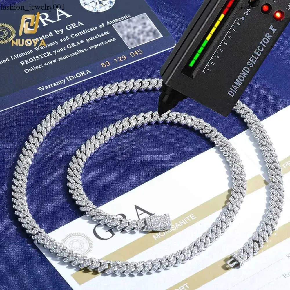 NUOYA 6MM VVS Moissanite Hip Hop White Gold Cuban Chain Necklace – 16% OFF Deal Review