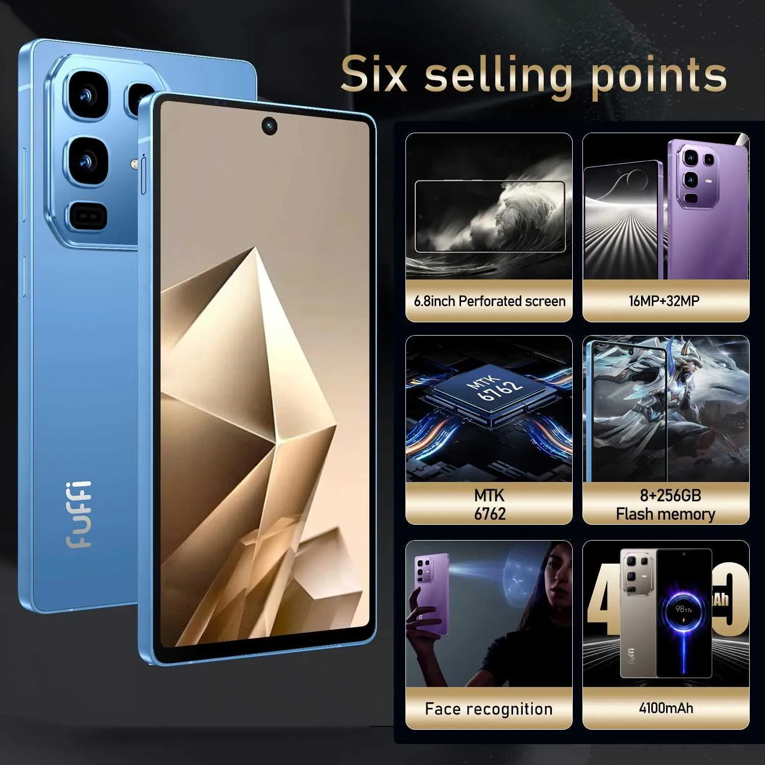 Fuffi S24 Pro Smartphone Cellphone Android 12 6.8inch... From 24 