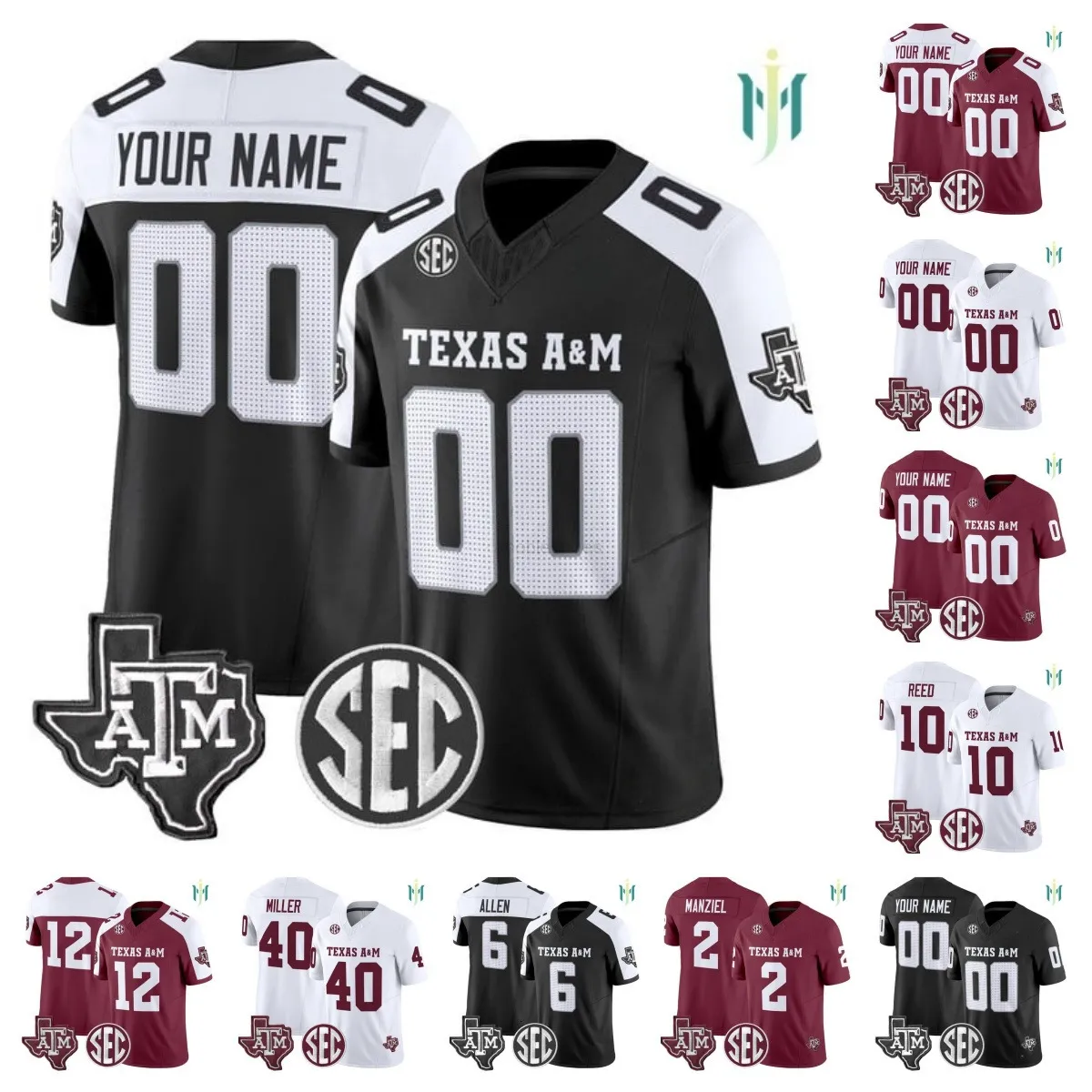 Save Big on Bulk Manziel Jerseys Marcel Reed LeVeon Moss Cyrus Allen Conner  Weigman Johnny Manziel Von Miller Mens 2025 Jersey All Size Kids Best