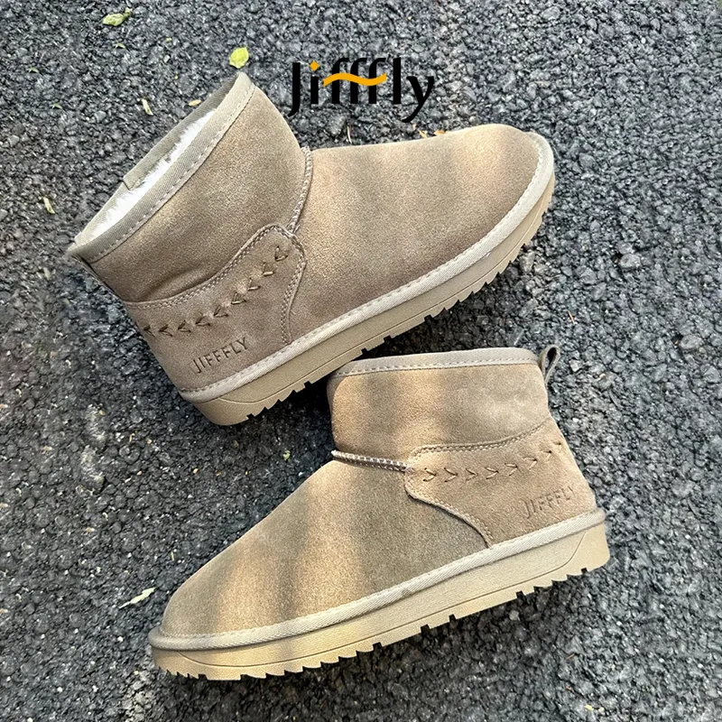 Jifffly Damen-Baumwollschuhe 2025 für Herbst und Winter, verdickte Schneestiefel mit dicker Sohle_voghion.com