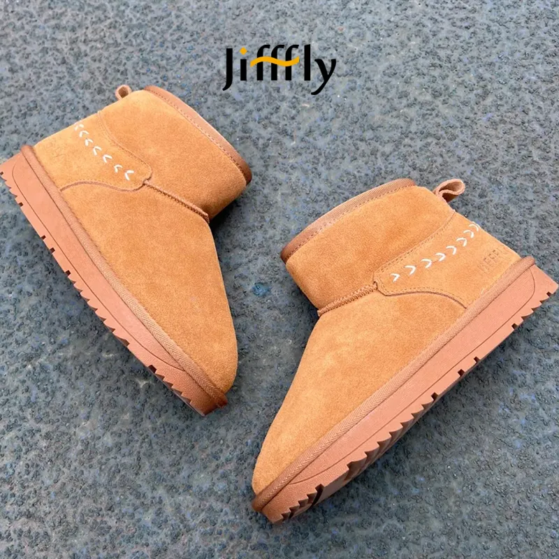 Jifffly Damen-Baumwollschuhe 2025 für Herbst und Winter, verdickte Schneestiefel mit dicker Sohle_voghion.com