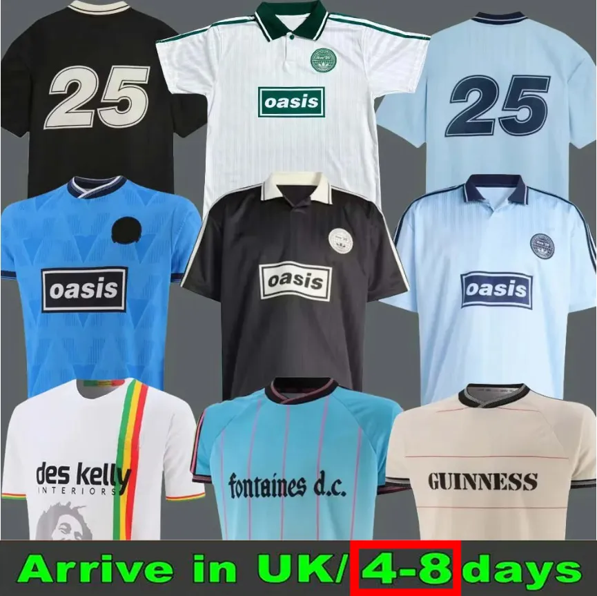 2025 Oasis Tour Jacquard Football Jersey Kit 25/26 Fontaines Home,  Away Third Bohemians Black Guinness Soccer Jerseys 135th Anniversary 