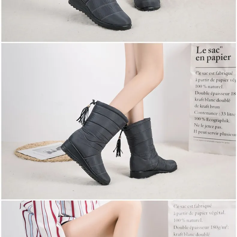Free Delivery Designer Woman Short Boots With Plush Insulation And Anti Slip Casual Cotton Shoes_voghion.com