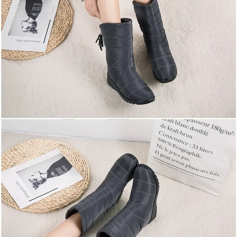 Free Delivery Designer Woman Short Boots With Plush Insulation And Anti Slip Casual Cotton Shoes_voghion.com