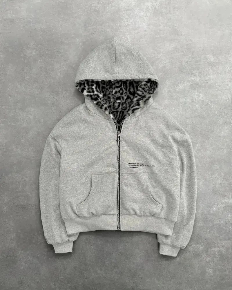 Harajuku Streetwear Leopard Print Hoodie Retro From Lang03