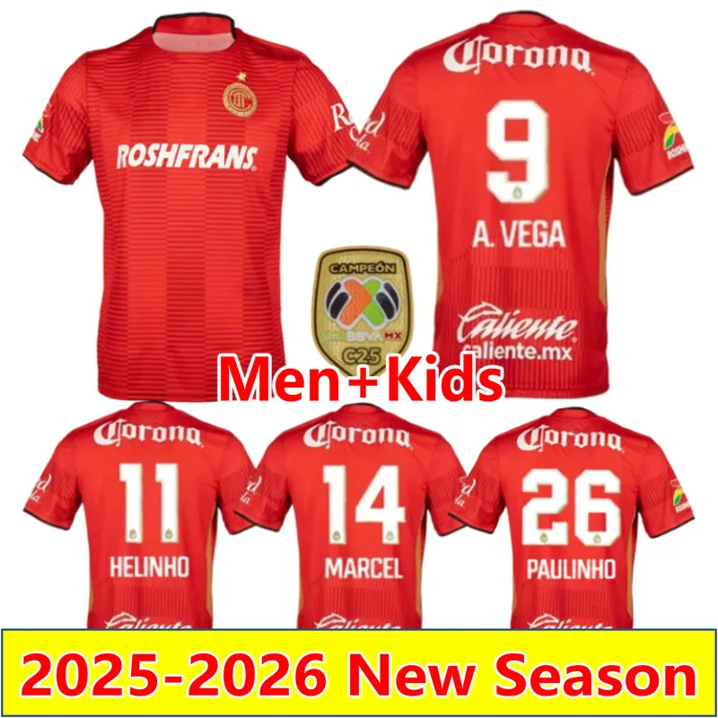 25 26 Toluca Soccer Jerseys 2025 2026 Toluca FC Home Away Football