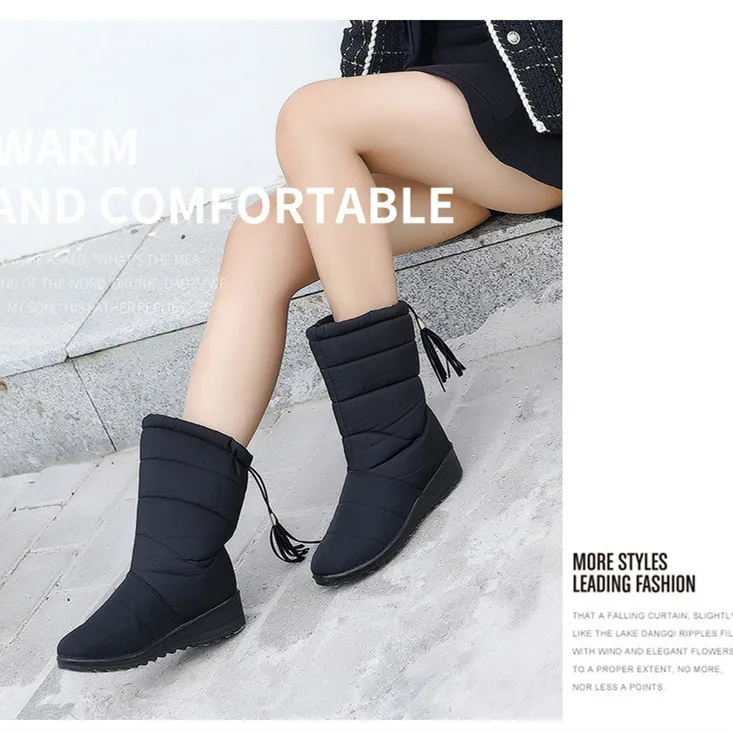 Free Delivery Designer Woman Short Boots With Plush Insulation And Anti Slip Casual Cotton Shoes_voghion.com