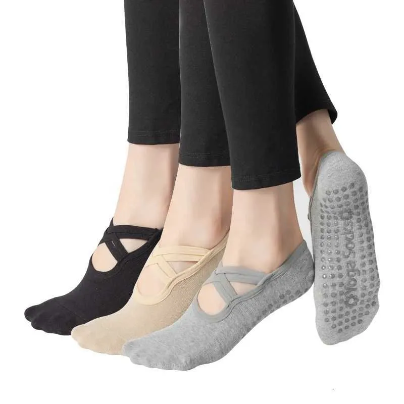 Calzini Yoga E Pilates Antiscivolo Da Donna Con Grips In Silicone - Confezione Da 3 Paia - Traspiranti In Cotone Per Fitness, Ginnastica E Riabilitazione - 4