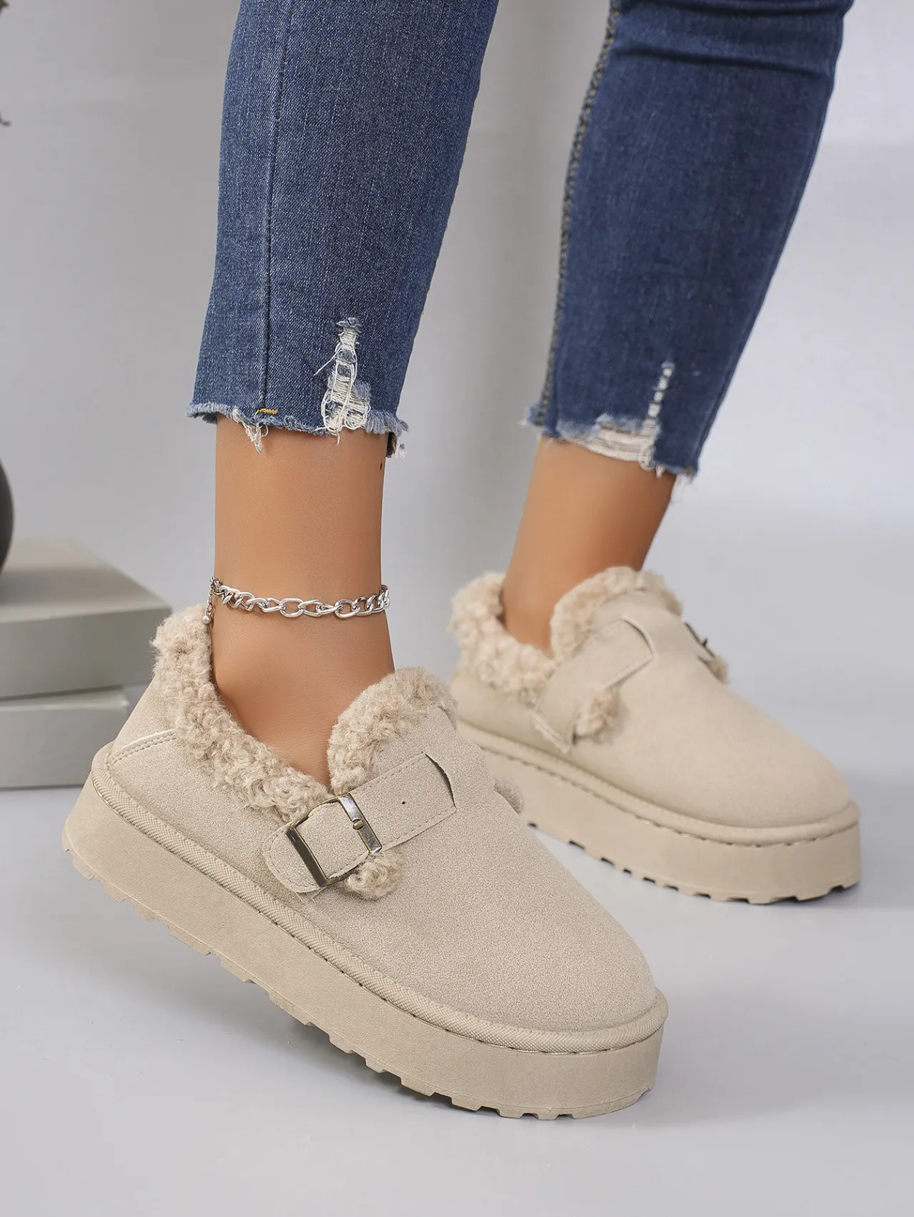 new Free Delivery Designer Woman Veet Cotton With Short Sleeves Comfortable Snow Anti Slip And Warm Boots_voghion.com