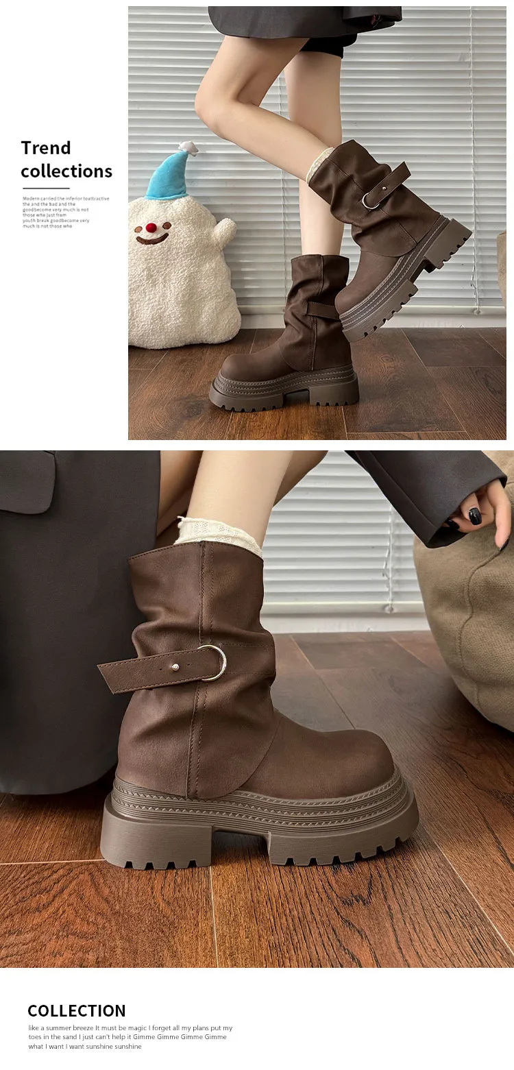 hot Free Delivery Designer Woman Cotton Boots Fashionable Minimalist Martin Design With A Mid Length Boot That Appears_desvips.com