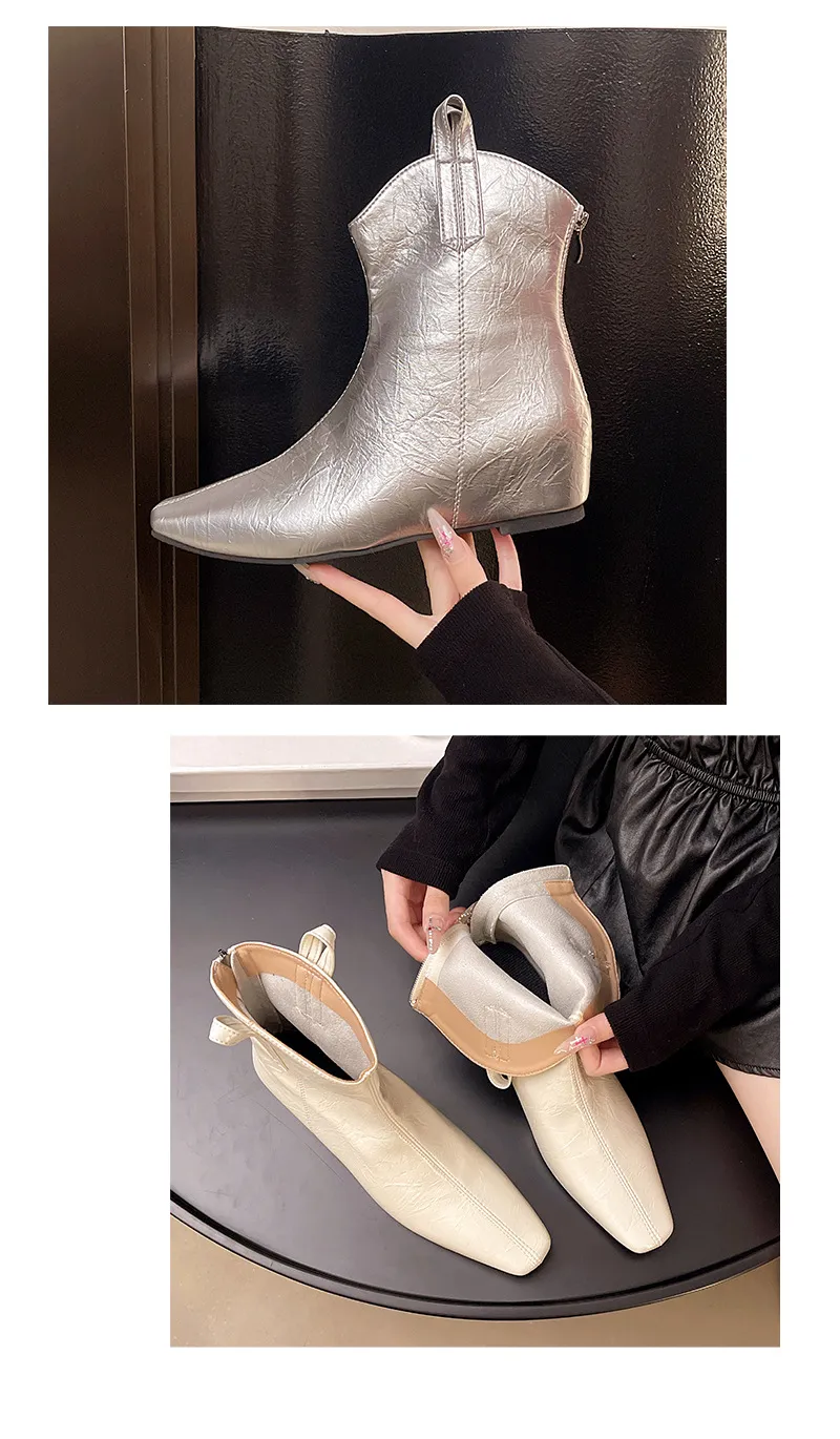 Designer Women's Mid Top Martin Boots Warm Anti Slip Work Boots_voghion.com