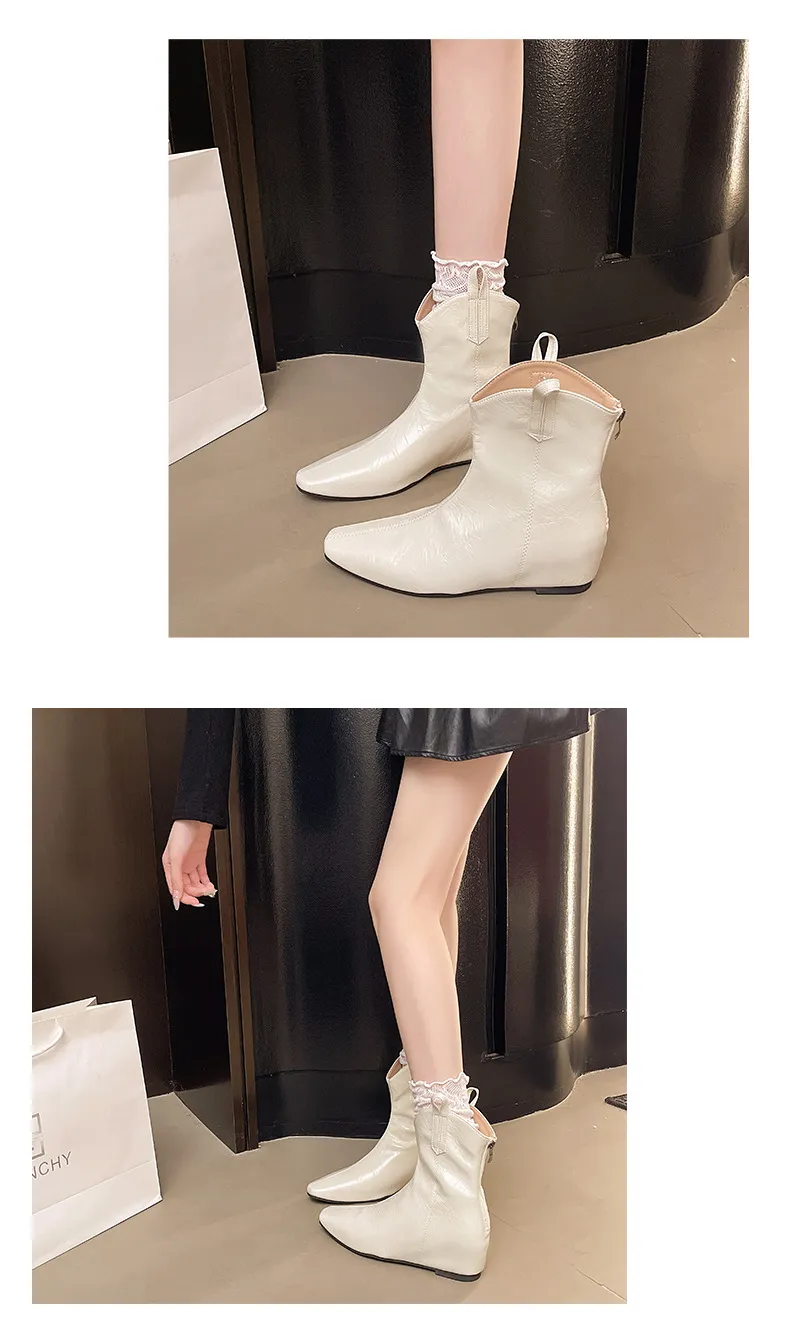 Designer Women's Mid Top Martin Boots Warm Anti Slip Work Boots_voghion.com