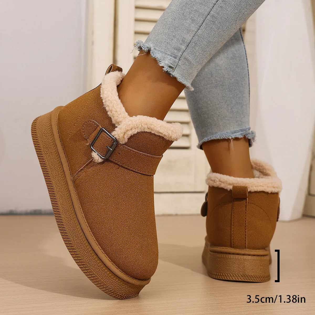 new Free Delivery Designer Woman Cotton With Fleece Short Tube Snow Boots For Warmth Cotton Shoes_voghion.com