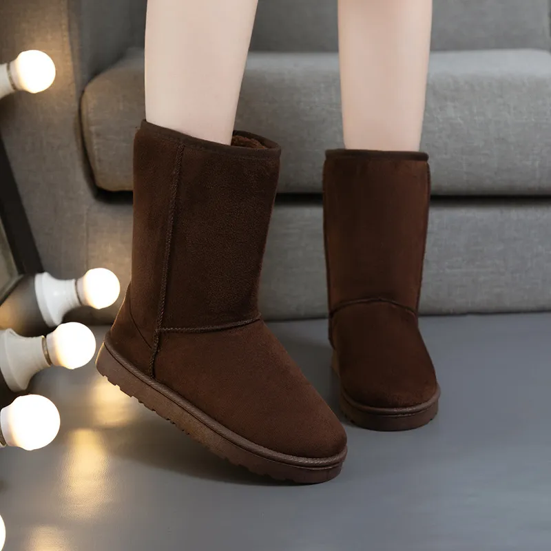 hot Free Delivery Designer Woman Comfortable Fleece Warm Midsole Wear Resistant And Non Slip Boots_voghion.com
