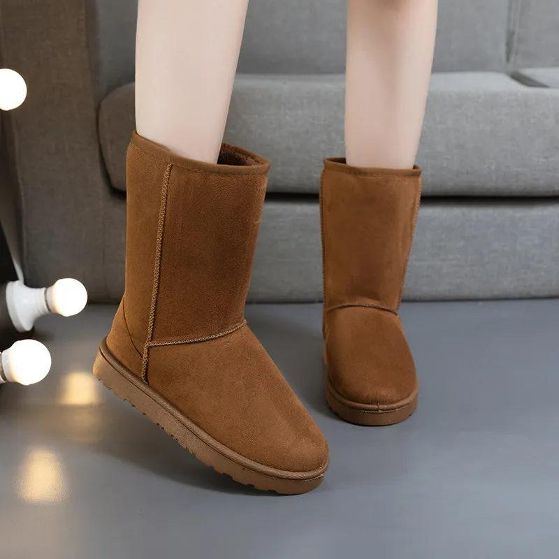 hot Free Delivery Designer Woman Comfortable Fleece Warm Midsole Wear Resistant And Non Slip Boots_voghion.com